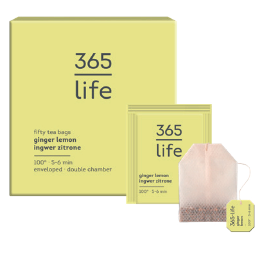 365 life Herbal Tea Ginger Lemon UTZ 50 x 1,75gr