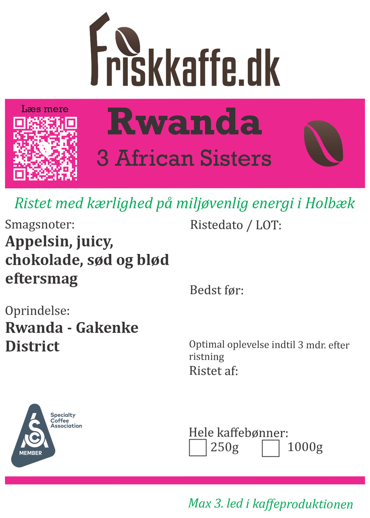 Friskristet kaffe Rwanda 3 African Sisters