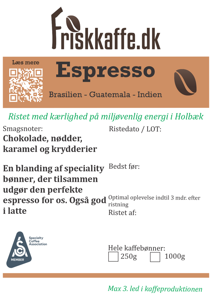 Friskristet Espresso Blend