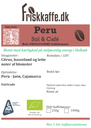 Friskristet kaffe Peru Organic Sol & Café DK-ØKO-100