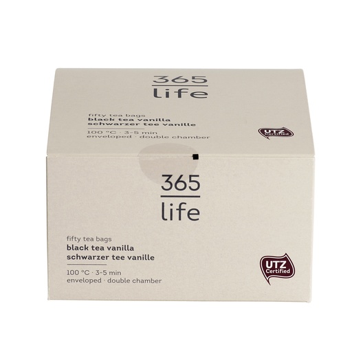 [460007] 365 life Black Tea Vanilla UTZ 50 x 1,5gr
