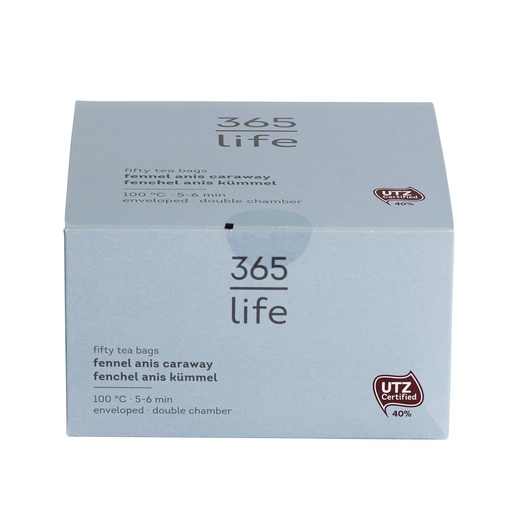 [460013] 365 life Fennikel Anis Caraway Tea UTZ 50 x 1,5gr