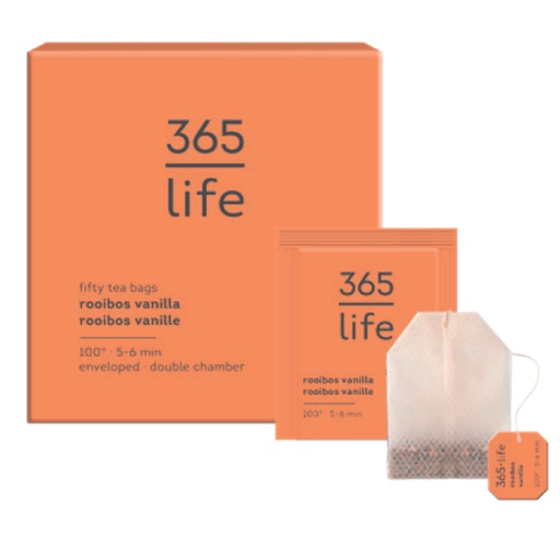[460034] 365 life Rooibos Tea Vanilla UTZ 50 x 1,5gr