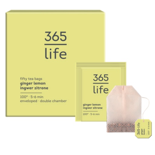 [460016] 365 life Herbal Tea Ginger Lemon UTZ 50 x 1,75gr