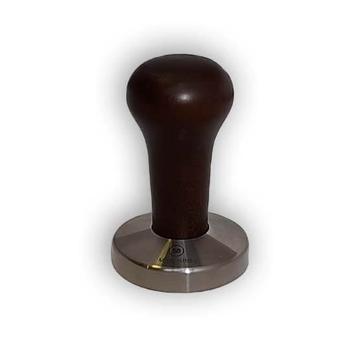 [211385066] Tamper håndtag mørkt træ/tamp rustfri flad Ø58 mm