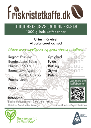 Friskristetkaffe Indonesia Java Jampit Estate