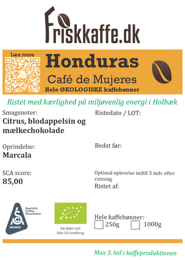 Friskristet kaffe Økologisk Honduras Café de Mujeres