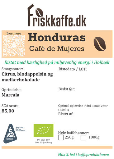 Friskristetkaffe Honduras Café de Mujeres DK-ØKO-100